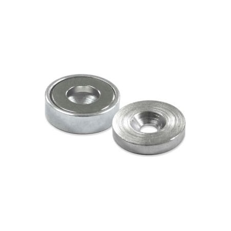 Master Magnetics Master Magnetics Neodymium Latch Magnet NMLKIT4 - 23 Lbs. Pull Nickel - Chrome Plating - Pkg Qty 25 NMLKIT4